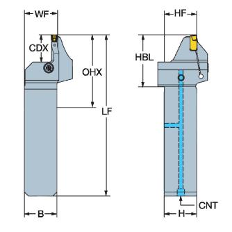 サンドビック（株） QIホルダ 端面溝入れ加工用 QS-QI ＱＩホルダ　端面溝入れ加工用　【Ｆ】 QS-QI-LFG15C16-016B