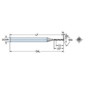 サンドビック（株） 超硬ソリッドマイクロドリル 【F】 462 超硬ソリッドマイクロドリル　【Ｆ】 462.1-0290-019A0-XM H10F