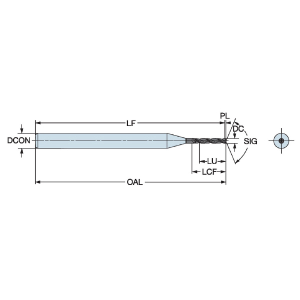 サンドビック（株） 超硬ソリッドマイクロドリル 【F】 462 超硬ソリッドマイクロドリル　【Ｆ】 462.1-0270-019A0-XM X2BM