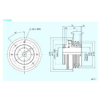 （株）三共製作所 トルクリミッタ TFシリーズ 7TF トルクリミッタ　ＴＦシリーズ 7TF-12A-07TF-20K 6 J