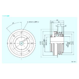 （株）三共製作所 トルクリミッタ TFシリーズ 11TF トルクリミッタ　ＴＦシリーズ 11TF-25A-11TF-45K 14J