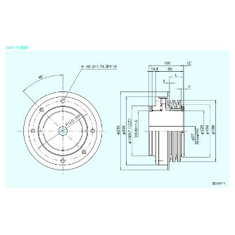 （株）三共製作所 トルクリミッタ TFシリーズ 14TF トルクリミッタ　ＴＦシリーズ 14TF-120B-14TF-50K 14J