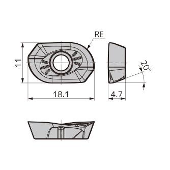 住友電気工業（株） カッタチップ XOMT-E カッタチップ XOMT160550PEER-E ACS2500