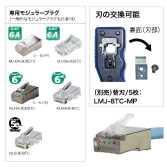 ジェフコム（株） モジュラー圧着工具(貫通タイプ) LMJ モジュラー圧着工具（貫通タイプ） LMJ-8TC-M