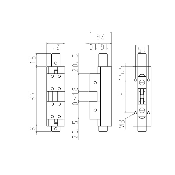 日本オートマチックマシン（株） 小型両締めバイス MF15W 小型両締めバイス MF15W