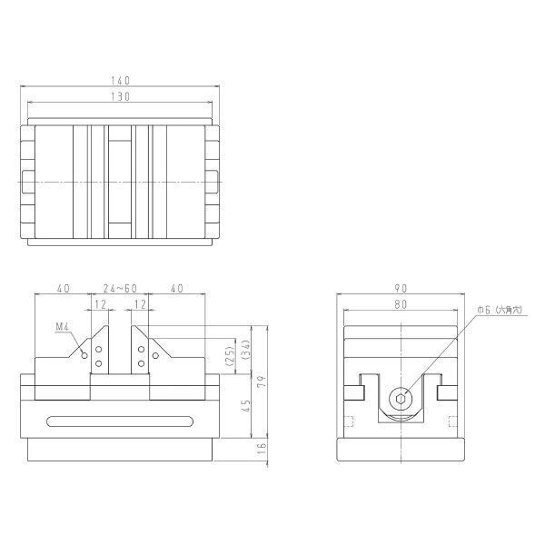 日本オートマチックマシン（株） イクシーズ 両締めバイス EROWA仕様 EXC’s-MF イクシーズ　両締めバイス EXC S-MF60WA-SL-E
