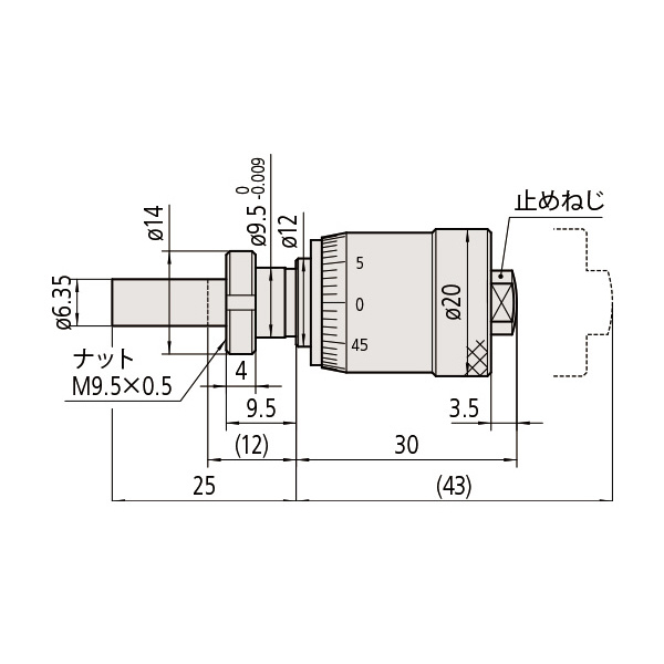 （株）ミツトヨ マイクロメータヘッド MHC マイクロメータヘッド MHC2-13MA 148-310-10