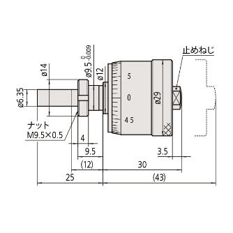 （株）ミツトヨ マイクロメータヘッド MHC マイクロメータヘッド MHC2-13GA 148-312-10