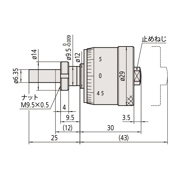（株）ミツトヨ マイクロメータヘッド MHC マイクロメータヘッド MHC2-13GA 148-312-10
