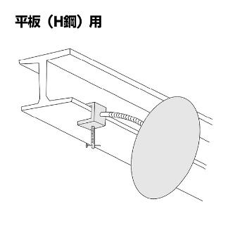 コミー（株） 丸ミラー(平板・H鋼用金具付) MF 丸ミラー（平板・Ｈ鋼用金具付） MF44TC