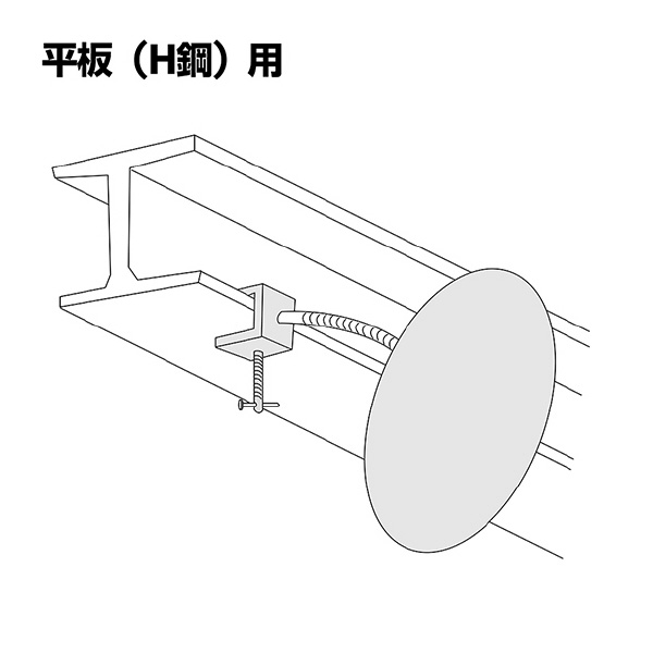 コミー（株） 丸ミラー(平板・H鋼用金具付) MF 丸ミラー（平板・Ｈ鋼用金具付） MF60TC
