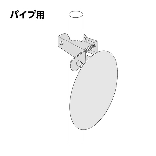 コミー（株） 丸ミラー(パイプ用金具付) MF 丸ミラー（パイプ用金具付） MF60TP