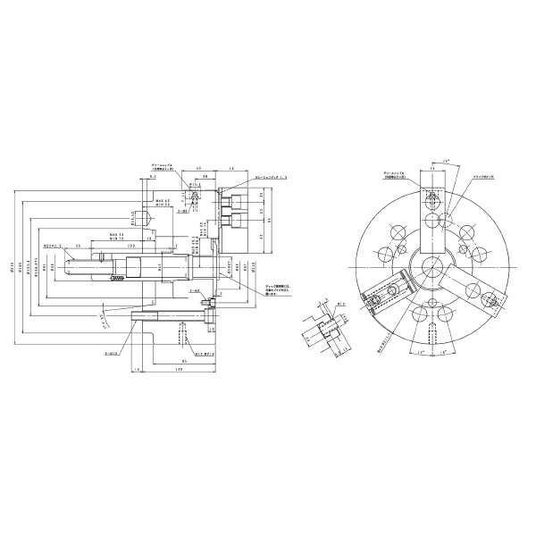 豊和工業（株） セレーテッドチャック H01MA セレーテッドチャック H01MA8 A6-J P=1.5