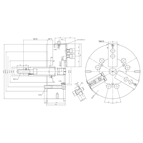 豊和工業（株） セレーテッドチャック H3KS セレーテッドチャック H3KS12