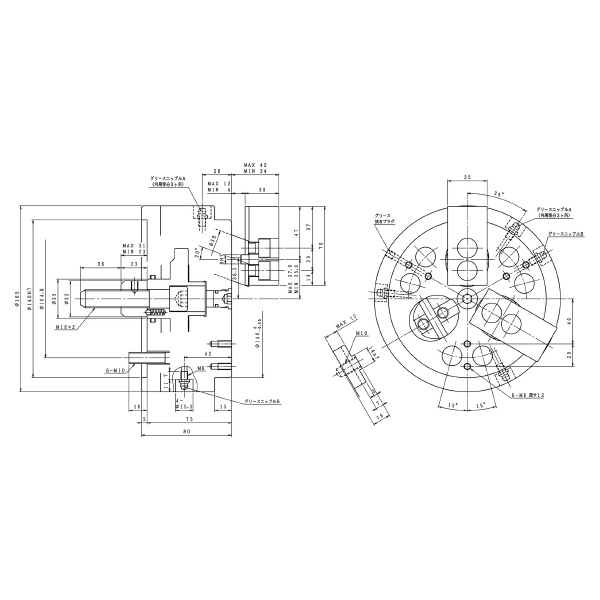 豊和工業（株） ドローダウンチャック H013MC ドローダウンチャック H013MC-6