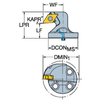 サンドビック（株） コロターンTR カッティングヘッド【F】 TR-SL コロターンＴＲ　カッティングヘッド【Ｆ】 TR-SL-D13UCR-40X