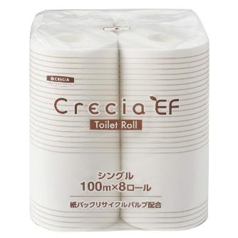 日本製紙クレシア（株） クレシアEF トイレットロール クレシアＥＦトイレットロール／大箱単位 10123 100M 8ﾛ-ﾙX8ﾊﾟﾂｸ