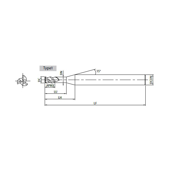 オーエスジー（株） 非鉄用DLCコート3枚刃超硬エンドミルショート形 AE-TS-N 非鉄用ＤＬＣ超硬エンドミル３刃ショート形 AE-TS-N 1X3-SP