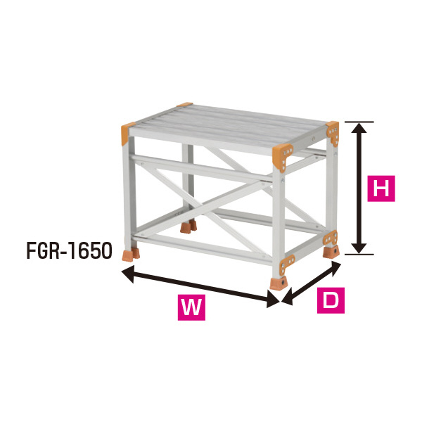 （株）ピカコーポレイション 作業台 Danchi グレーチングタイプ FGR 作業台　Ｄａｎｃｈｉ FGR-1650