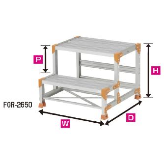 （株）ピカコーポレイション 作業台 Danchi グレーチングタイプ FGR 作業台　Ｄａｎｃｈｉ FGR-2650