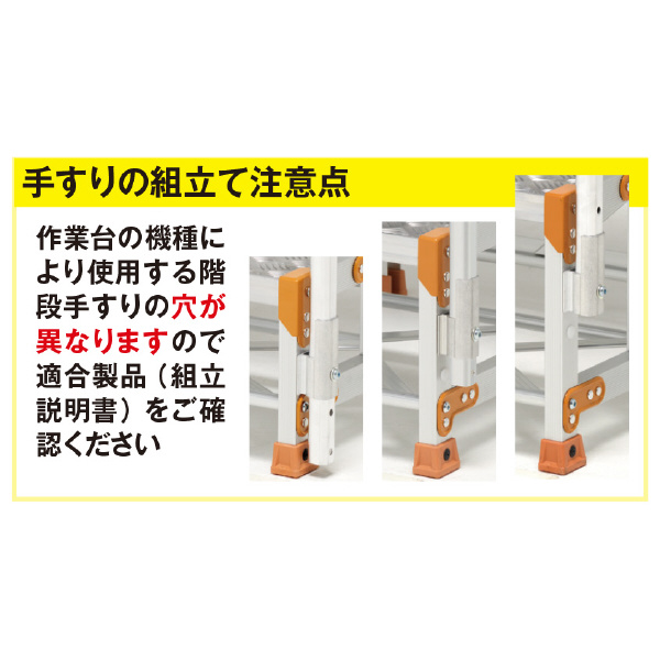 （株）ピカコーポレイション 片手すり FGN-TK 作業台オプション　片手すり FGN-TK2