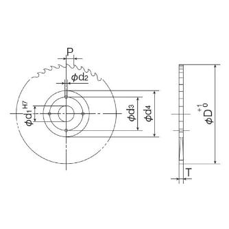 岡﨑精工（株） 切断用メタルソー CMS 切断用メタルソー CMS01 250X1.5X32 ﾏﾙﾊ