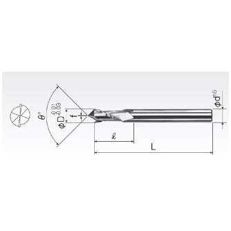 岡﨑精工（株） 超硬ソリッド面取ミル SVM 超硬ソリッド面取ミル SVM 3X90