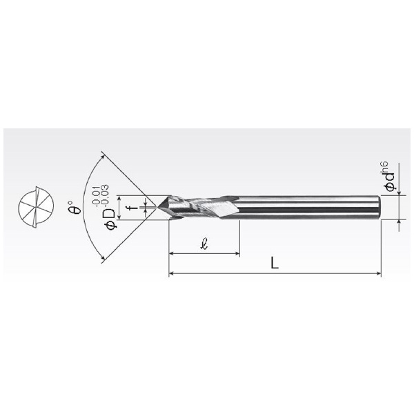 岡﨑精工（株） 超硬ソリッド面取ミル SVM 超硬ソリッド面取ミル SVM 3X90