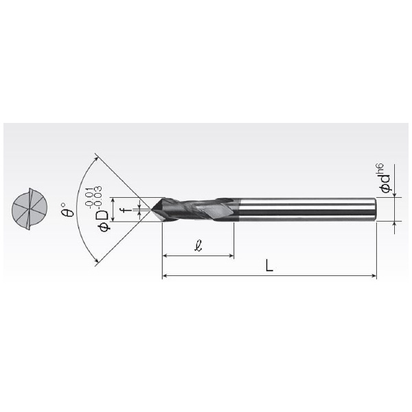 岡﨑精工（株） 超硬ソリッド面取ミル OKコート SVMA 超硬ソリッド面取ミル　ＯＫコート SVMA 3X120