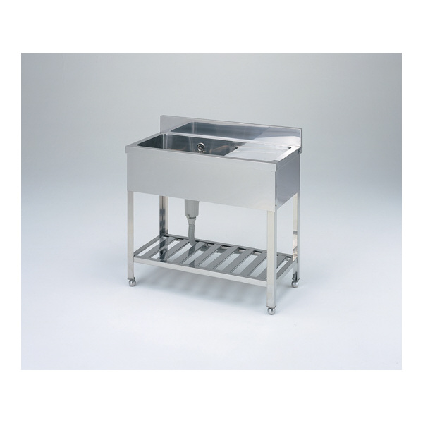 アズワン（株） 流し台(一槽水切付) 1-6634 流し台（一槽水切付）　ＦＡＳ－Ｔ－１２６ 1-6634-04