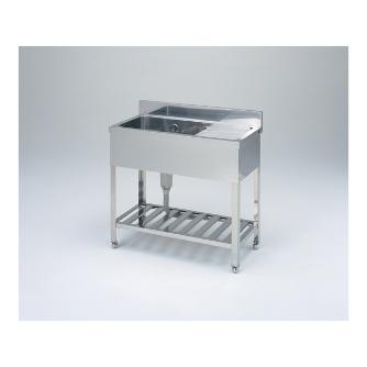 アズワン（株） 流し台(一槽水切付) 1-6634 流し台（一槽水切付）　ＦＡＳ－Ｔ－９４ 1-6634-01