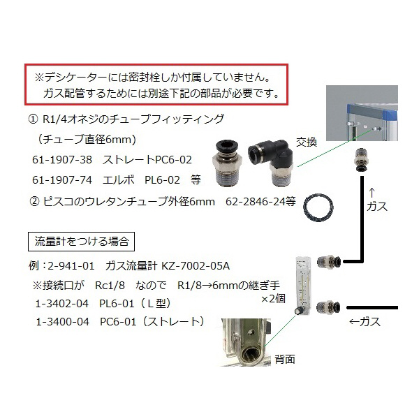 アズワン（株） ガス置換デシケーター 1-5467 ガス置換デシケーター　ＤＧ－３Ｎ 1-5467-23