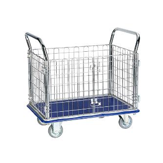 アズワン（株） 観音扉型金網台車 NK－307K 1-6290-01 観音扉型金網台車　ＮＫ－３０７Ｋ 1-6290-01