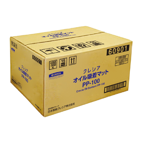 アズワン（株） オイル吸着マット 60900 100枚入 1-6242-01 オイル吸着マット　６０９００　１００枚入 1-6242-01