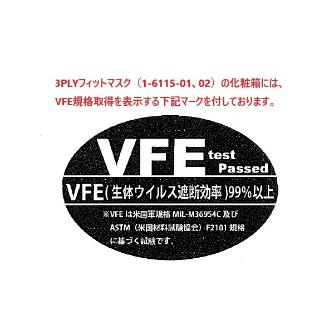 アズワン（株） 3PLYフィットマスク 1-6115 ３ＰＬＹフィットマスク　ＦＭ－３０１Ｐ 1-6115-02
