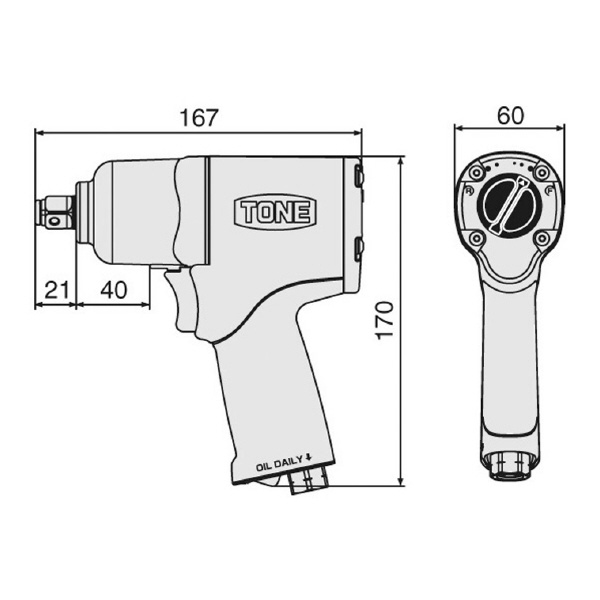 ＴＯＮＥ（株） エアーインパクトレンチ AI エアーインパクトレンチ AI4160