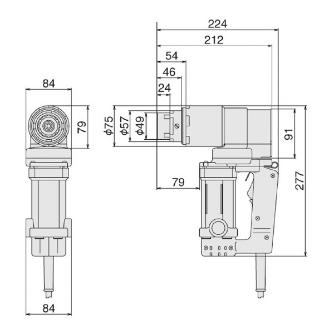 ＴＯＮＥ（株） M22グリップ回転式シヤーレンチ M222HRT シャーレンチ M222HRT