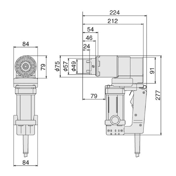 ＴＯＮＥ（株） M22グリップ回転式シヤーレンチ M222HRT シャーレンチ M222HRT