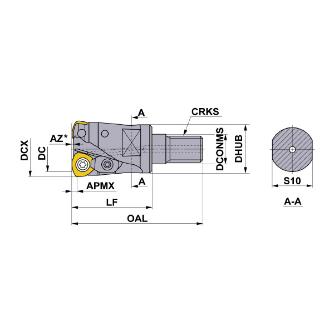 三菱マテリアル（株） カッタ 多機能用(スクリューインタイプ) AJX カッタ　多機能用（スクリューインタイプ） AJX12R352AM1645