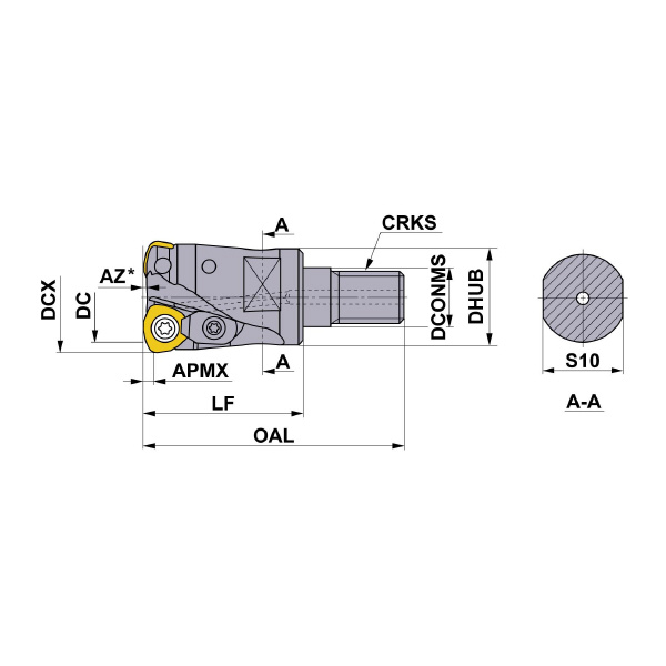 三菱マテリアル（株） カッタ 多機能用(スクリューインタイプ) AJX カッタ　多機能用（スクリューインタイプ） AJX12R352AM1645