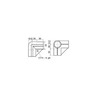 スペーシア（株） プラスチックジョイント(コーナー用) PJ プラスチックジョイント（コーナー用） PJ-001W ｵﾌﾎﾜｲﾄ