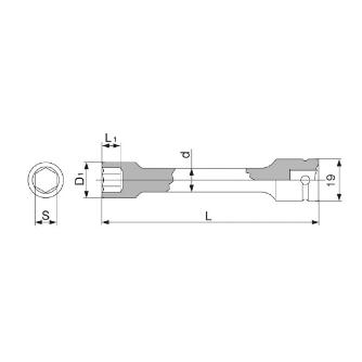 ＴＯＮＥ（株） インパクト用エクステンションソケット 3AEX エクステンションソケット 3AEX-13L100