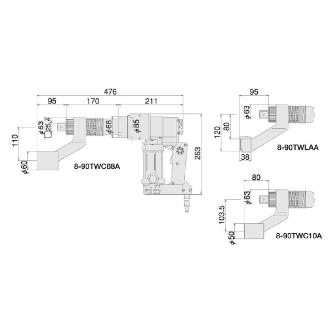 ＴＯＮＥ（株） 電動タイヤレンチ 8-90TWSC68A 電動タイヤレンチ 8-90TWSC68A