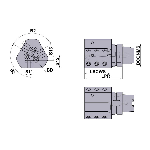 三菱マテリアル（株） HSKホルダ(角バイト取付用) H-TH-EV ＨＳＫホルダ（角バイト取付用） H63TH-EV2020R-105-3