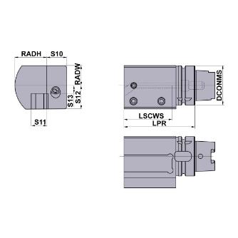 三菱マテリアル（株） HSKホルダ(角バイト取付用) H-TH-EV ＨＳＫホルダ（角バイト取付用） H63TH-EV2525L-112