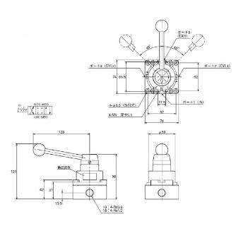 （株）ＴＡＩＹＯ ロータリハンドバルブ MH15 ロータリハンドバルブ MH15-4CN10
