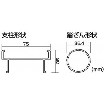 （株）ピカコーポレイション ユニット交換式1連はしご LLS ユニット交換式１連はしご LLS-51