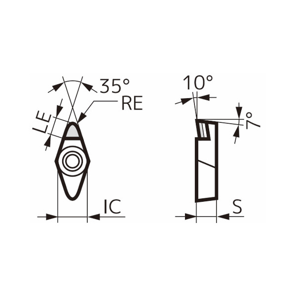 住友電気工業（株） スミダイヤ スローアウェイチップ NF-VCMT スミダイヤ　スローアウェイチップ NF-VCMT110304 DA1000