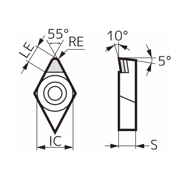 住友電気工業（株） スミダイヤ スローアウェイチップ NF-DNMX スミダイヤ　スローアウェイチップ NF-DNMX150404 DA1000